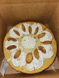 Banana Pudding made with real bananas house made whipped cream.